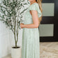 Twirl Me Softly Flutter Sleeve Dress in Sage