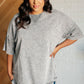 Unbothered Mineral Wash Top in Grey