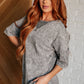 Unbothered Mineral Wash Top in Grey