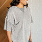 Unbothered Mineral Wash Top in Grey