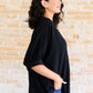 Up For Anything V-Neck Blouse in Black