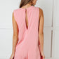 Up and Running Mineral Wash Romper in Coral Pink
