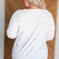 V-Neck Front Seam Sweater in Ivory