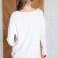 V-Neck Front Seam Sweater in Ivory