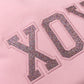 Embroidered XOXO Glitter Sweatshirt in Four Colors