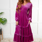 Velvet Flamenco Maxi Dress