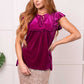 Velveteen Queen Blouse in Magenta