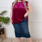 Velveteen Queen Blouse in Magenta