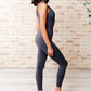 Way to Push Active Bodysuit in Charcoal