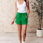 We're Only Getting Better Drawstring Shorts in Kelly Green