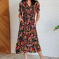 Wildflower and Barley V-Neck Button Up Dress