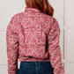 Wish Me Well Floral Printed Puffer Jacket in Rose Multi