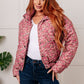 Wish Me Well Floral Printed Puffer Jacket in Rose Multi