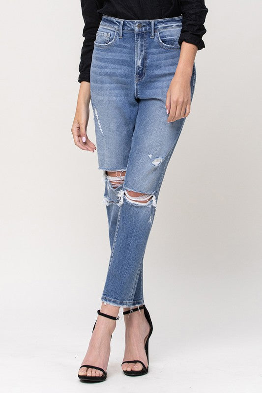 Super High Rise Stretch Mom Jeans