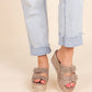 Eriwen Buckle Wedge in Taupe