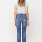 Mid Rise Crop Slim Straight Jeans