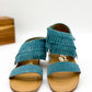 Fringe Star Sandal in Teal