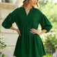 Green with Envy Crepe Smocked Dress