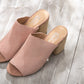 Helena Heeled Sandal in Blush Suede