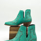 Kickin' Booties in Turquoise Suede