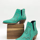 Kickin' Booties in Turquoise Suede