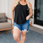 Eye on the Prize Eyelet Tank in Black