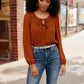 Copper Charm Pleated Blouse