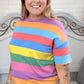 Step Into Spring Multicolor Stripe Terry Top