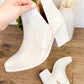 Tarim Bootie in White Croc