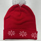 "It's Cold Outside" Snowman Pom-Pom Snowflake Beanie