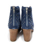 Twilight Studded Heeled Ankle Boot in Denim