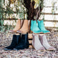 Wylie Suede Ankle Boot in Teal