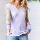 Lilac Animal & Aztec Notched Top