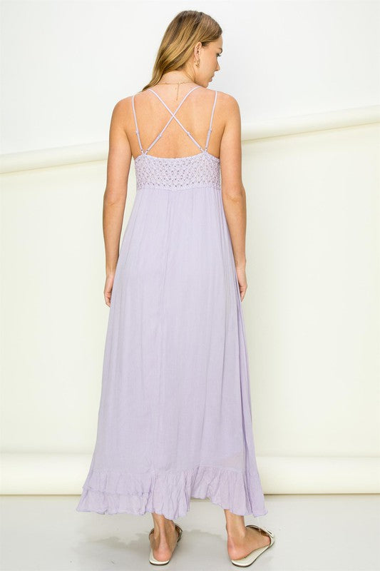 IN LOVE BUSTIER LACE MAXI DRESS