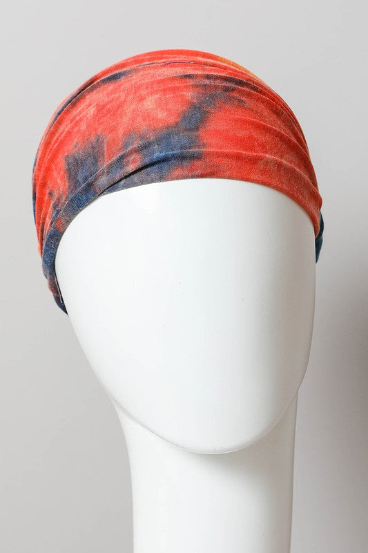 Wide Band Tie Dye Headwrap