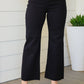 August High Rise Wide Leg Crop Jeans in Black