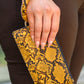 Clear Break Snakeskin Clutch