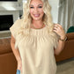 Airflow Babydoll Top in Taupe