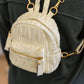 Take It With You Quilted Mini Backpack in Cream