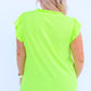 Under Neon Lights Ruffle Sleeve Top