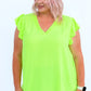 Under Neon Lights Ruffle Sleeve Top